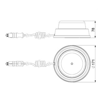 Horpol LED Flitslamp Magnetisch Oranje LDO-2664/F