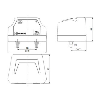 Horpol LED Kentekenverlichting 12-24V Zwart NEON-Look + Achtermarkering LTD 2834