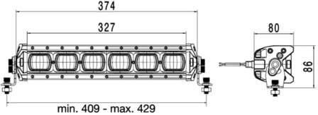 Hella Werklamp VF LBX 380 led 10-30V 380mm | 1GJ 360 001-002