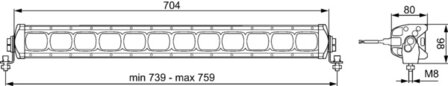 Hella Werklamp VF LBX 720 led 10-30V 720mm combo | 1GJ 360 003-002