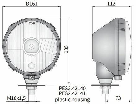 koplamp &Oslash;161x115 H4 Rechts