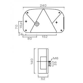 Asp&ouml;ck Achterlicht Multipoint 2 Rechts + Achteruitrijlicht