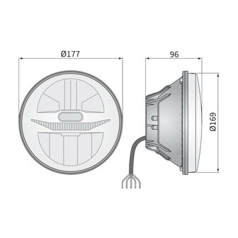 Wesem &Oslash;178mm Inbouw LED Koplamp Rond 7 Inch
