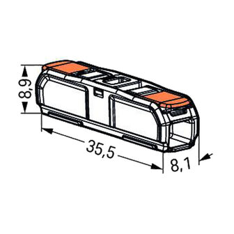 Wago 221-2411 Verbindingsklem Doorverbinder 60 stuks