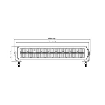 Boreman LED Lightbar + Stadslicht Wit of Oranje 17&quot;
