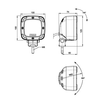 Fristom FT-036 LED Werklamp ADR 1800LM 12-36V