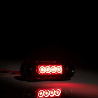 Fristom LED Markeringslamp Rood Dark Look Kort FT-073
