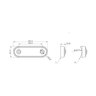 Fristom FT-073 B LED Markeringslamp Wit