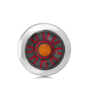 Fristom FT-313 LED Achterlicht 3-Functies Chrome Bajonet