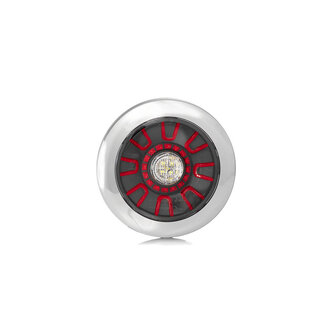 Fristom FT-314 LED Achterlicht 3-Functies Chrome Inbouw