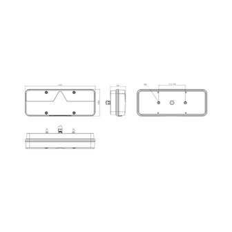 Fristom FT-500 LED Achterlicht Rechts 6-Functies 12-36V
