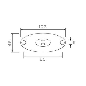 Asp&ouml;ck LED Markeringslamp Flatpoint II 0,5m Kabel 12V
