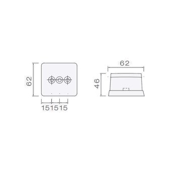 Asp&ouml;ck LED Markeringslamp Flexipoint Wit 0,5m Kabel 12V