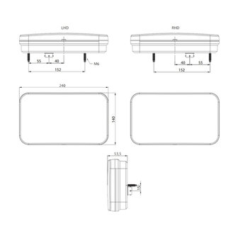 LED Verlichtingsset Aanhanger Fristom FT-370 Canbus + Kentekenverlichting