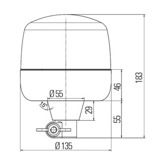 Hella Flitslamp RotaLED Oranje 12/24V | 2XD 012 878-011