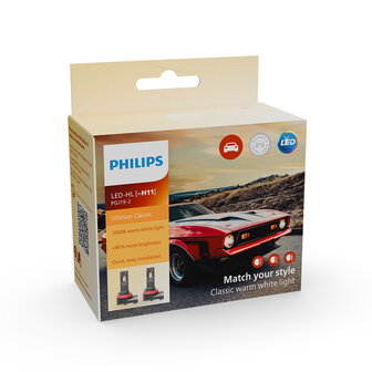 Philips H11 Ultinon Classic LED Koplamp Set