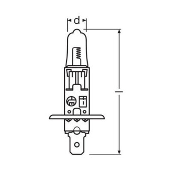 Osram H1 Halogeenlamp 12V 100W Super Bright Premium P14.5s