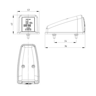 Horpol LED Toplamp Rood Neon Vierkant | LD-3113