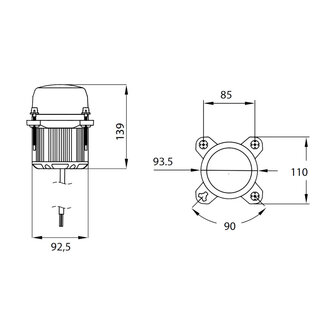 Dasteri LED Inbouw Grootlicht 12-24V | 3-Lichtfuncties