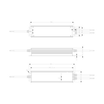 Waterdichte 12 Volt DC 300W LED Voeding