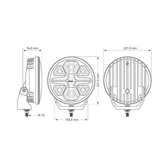 Hella LED Verstraler Blade 9&quot; Zwart Wit/Oranje Positielicht Ref 25