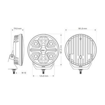 Hella LED Verstraler Blade 7&quot; Zwart Wit/Oranje Positielicht Ref 25