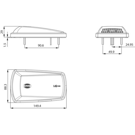 LED Richtingaanwijzer zijkant 9-33v