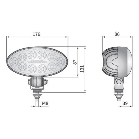 LED Werklamp Breedstraler 4000LM + Kabel