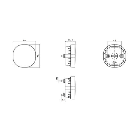 Fristom FT-410 LED Achteruitrijlamp Kabel