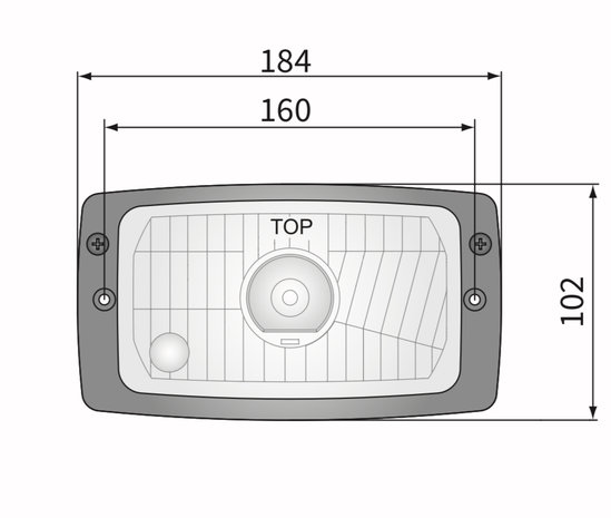 Koplamp H4 184x102x99mm + Frame