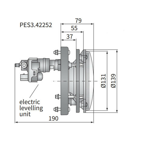 Koplamp H4 Ø139x79 Elektrisch verstelbaar