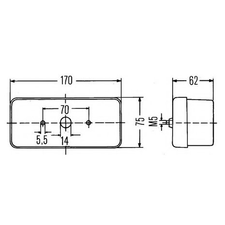 Achterl  170x75mm 12/24V rechts 2SD 002 582-021