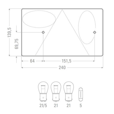 GEKA Achterlicht 6 Lichtfuncties Rechts + Achteruitrijlicht