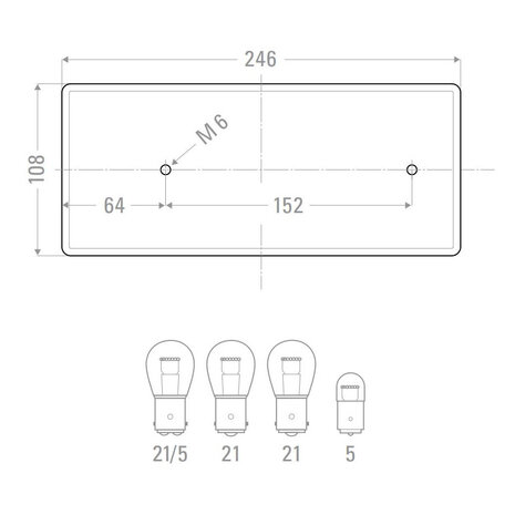 GEKA Achterlicht 5 Lichtfuncties Rechts + Achteruitrijlicht