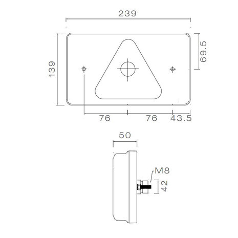 Aspöck Multiled Achterlicht Rechts + Achteruitrijlicht