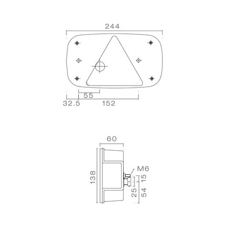 Aspöck Multipoint III Achterlicht Rechts + Zijmarkering