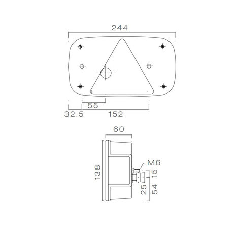 Aspöck Multipoint III Achterlicht Rechts + Zijmarkering