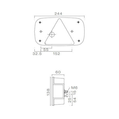 Aspöck Multipoint III Achterlicht Rechts + Zijmarkeringslamp