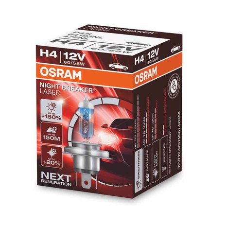Osram H4 Halogeenlamp 12V 60/55W P43t Night Breaker Laser