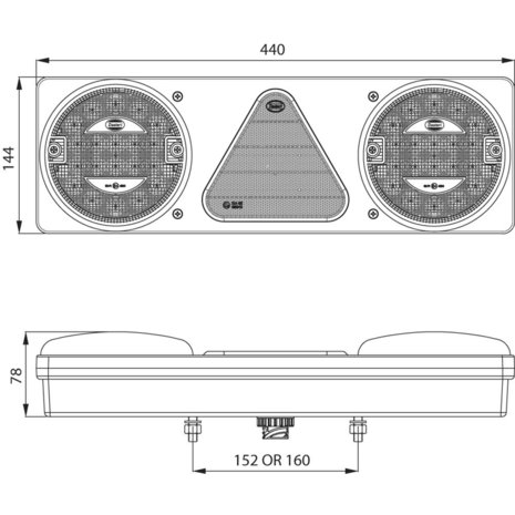 Led Achterlicht 6 Functies Rechthoekig Links