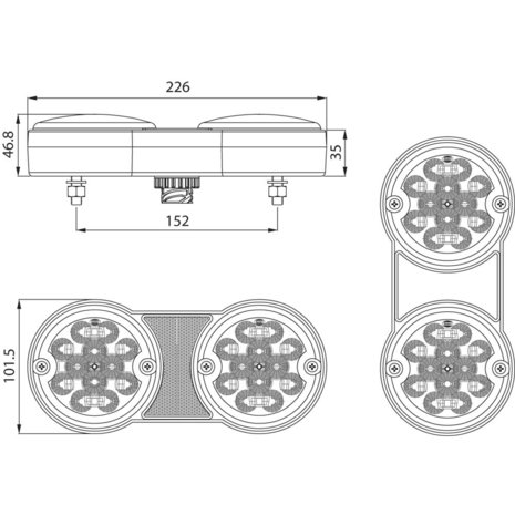 Led Achterlicht 4 Functies Links