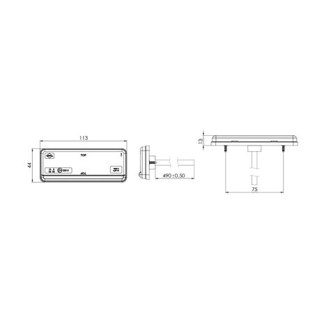 Horpol LED Markeringslamp Oranje + Richtingaanwijzer Met Bevestigingsbeugel LKD 2511