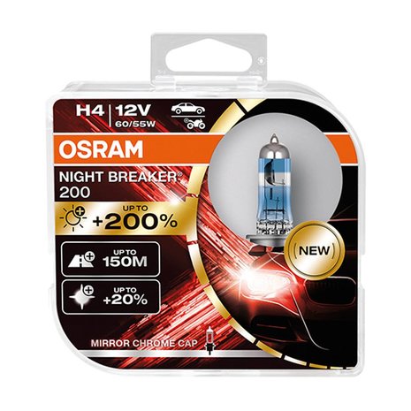 Osram H4 Night Breaker 200 Duobox 12V 60/55W P43t