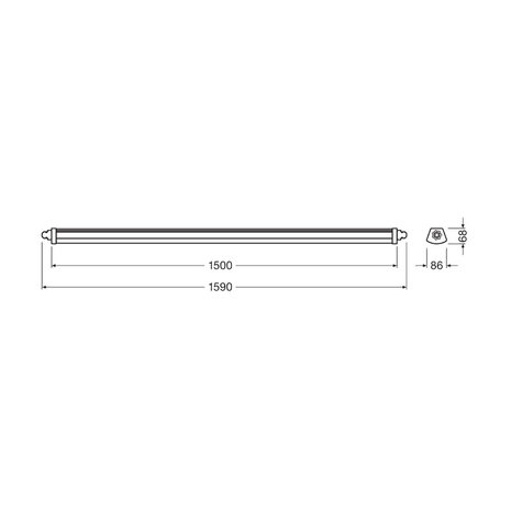 Ledvance 55W/4000K 150cm | Vervangt 2x58W