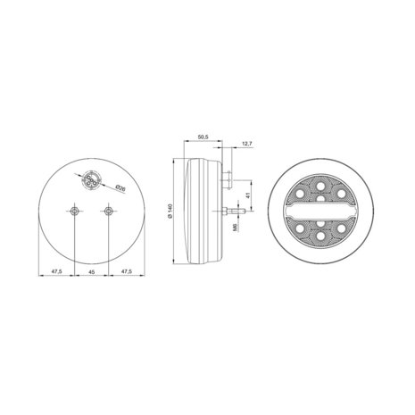 Fristom FT-113 Y LED Achterlicht 3-Functies 5-pins Bajonet