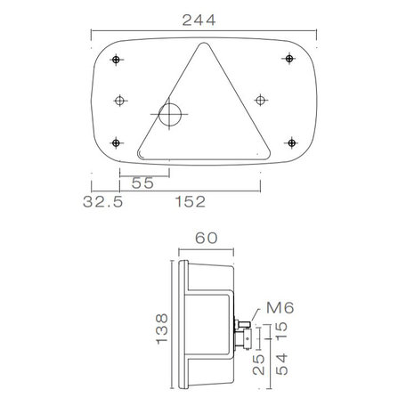 Aspöck Achterlicht Multipoint 3 Rechts + Achteruitrijlicht