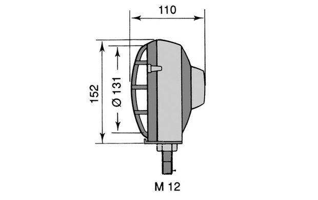 Halogeen Koplamp R2 Rond Opbouw Universeel