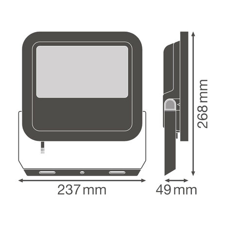 Ledvance 65W LED Bouwlamp 230V Zwart 6500K Koudwit