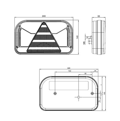 Fristom FT-170 LED Achterlicht 5P Bajonet Links