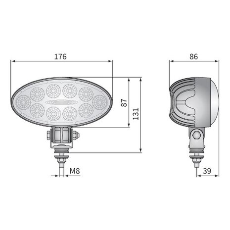 LED Werklamp Breedstraler 5500LM + Kabel